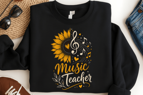 Download Music Teacher Sunflower Shirt PNG - Sunflower shirt Collection