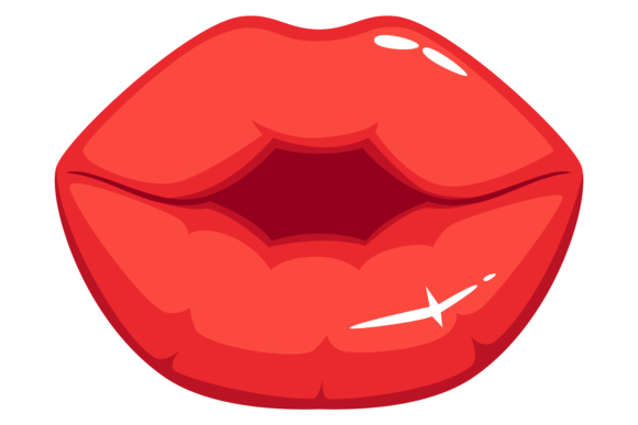 Download Woman Lips. Cartoon Female Mouth. Glamou - Lips Collection